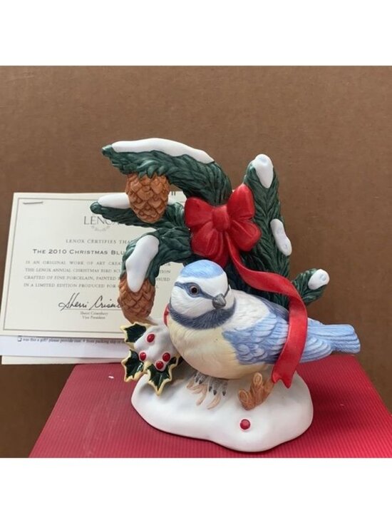 Lenox Other - 2010 Lenox Christmas Blue Titmouse Annual Collection Bird Figurine Ltd Ed NEW